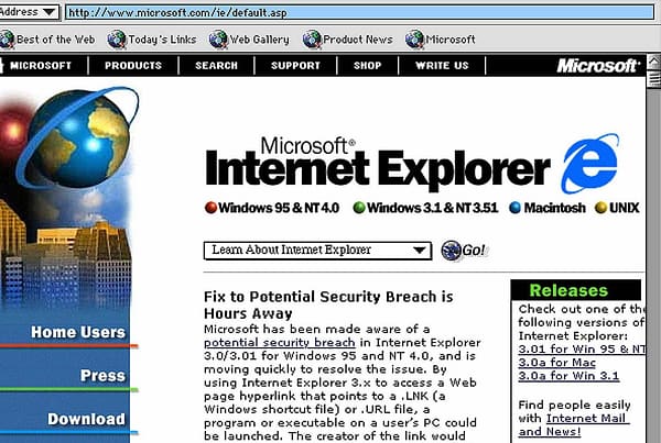 Internet Explorer 5 Navigateur Web